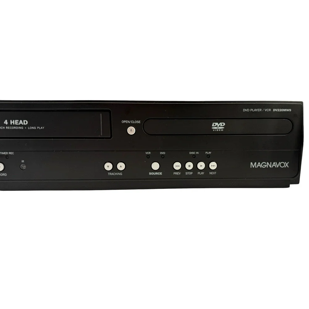 Magnavox DV220MW9 VCR VHS DVD Combo Player w/Remote, AV, Cable, VHS, Tested